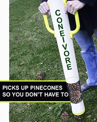 cone-i-vore, coneivore, pickup tool for pinecones, pinecone pickup, coneivore, pickup tool for pinecones, pinecone pickup tool, BallSnatcher, pick up baseballs, pick up golf balls, pick up tennis balls, pick up softballs, pinecone yard cleanup tool, pine cone cleanup tool, pine cone picker upper, pinecone picker up tool, pine cone collector, collect pine cones, yard tool to pick up pine cones, pinecone removal, remove pinecones, cone collector, pinecone collector, collect pinecones