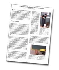 Purchase this article to learn how to tape and finish your drywall!
