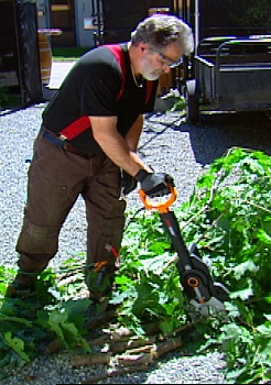 JawSaw cutting greenery