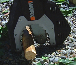 JawSaw cutting a 2-inch branch