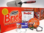 Bricky, professional wall building tool, Marshall Tools Ltd., Bricky wall building tool, Bricky wall building system, lay blocks or bricks, uniform spacing for blocks or bricks, perfect mortar joints, Bricky video clip, how to use Bricky, build walls with Bricky