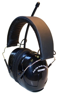 NoiseBuster AM/FM radio earmuff, pro tech communications, protect hearing, wearing hearing protection, wearing eye protection, harmful effects of noise, noisy power tools, safety product, short flexible antenna, soft ear cushions, earmuffs, water resistant, moisture resistant, contaminant resistant, mechanical shock resistant, vibration resistant